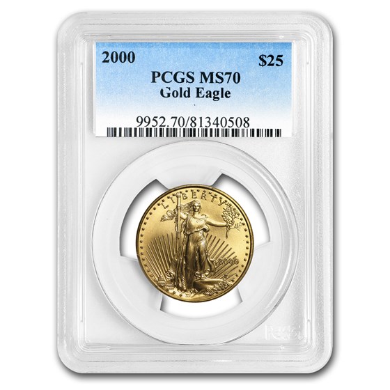 2000 1/2 oz Gold American Eagle MS-70 PCGS 2000 1/2 oz Gold American Eagle MS-70 PCGS
